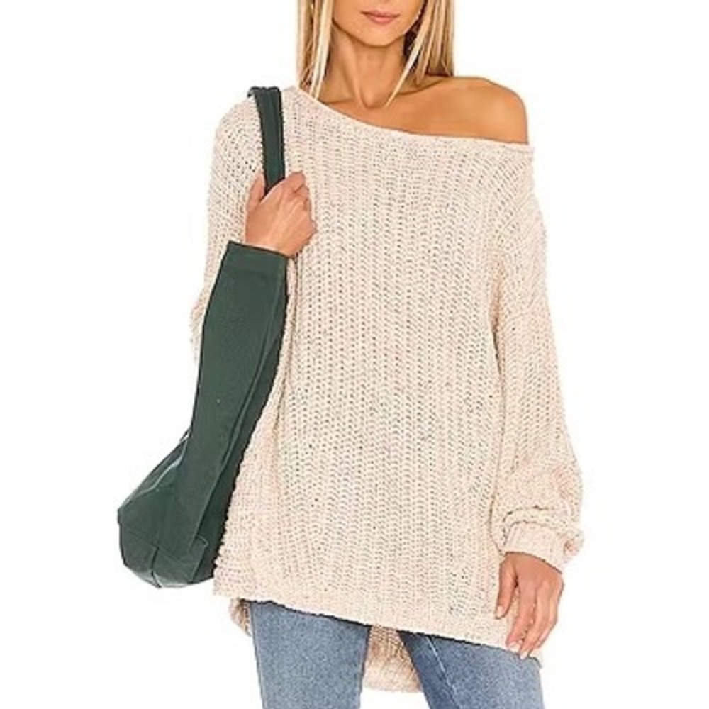 FREE PEOPLE Neon Lights Rolled Neck Pullover Sweater in Confetti Combo